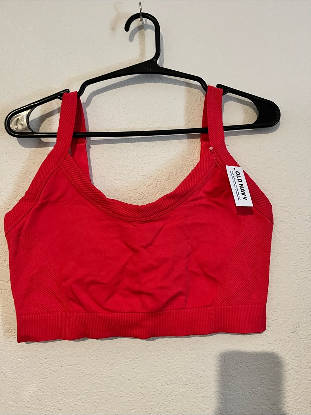Old Navy Bright Red Seamless Sports Bralette